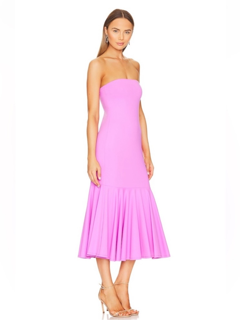 Susanna Monaco Strapless Tube Midi Dress